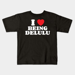 I Heart Being Delulu Kids T-Shirt